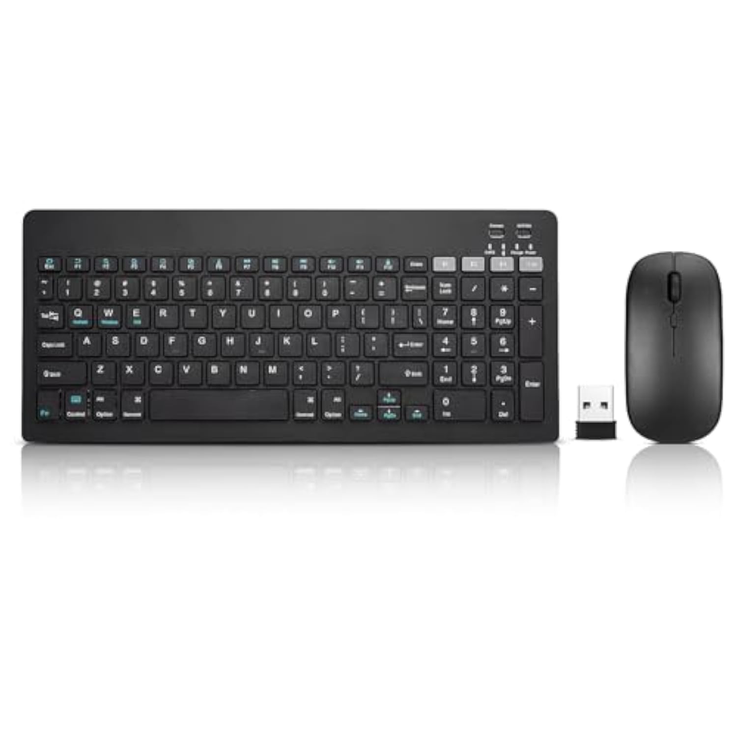 Bluetooth Keyboard And Mouse Combo Rechargeable Portable Wireless Keyboard Mouse Set For Apple Ipad Iphone Ios 13 And Above Samsung Tablet Phone Smartphone Android Windows (Black)