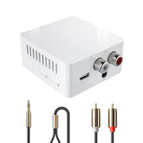 Bluetooth 5.3 Receiver for Home Stereo, Wireless Audio Adapter, HiFi Music Streaming, Amplifier,Long Range Low Latency, 3.5mm AUX & RCA Output, USB-C