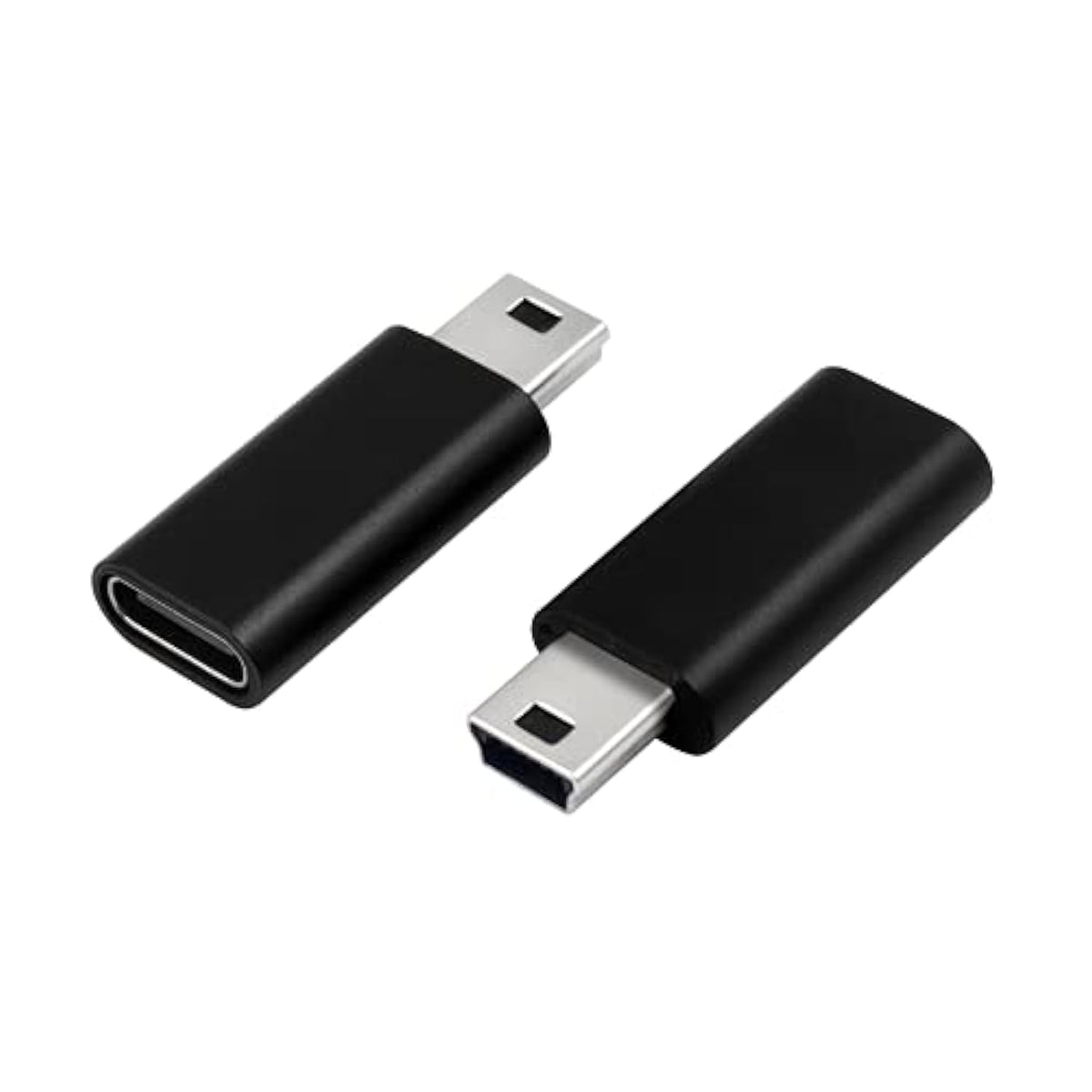 Usb C To Mini Usb Adapter (2 Pack-Black), Mini Usb To Usb C Adapter, 480Mbps M