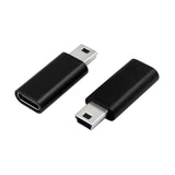 Usb C To Mini Usb Adapter (2 Pack-Black), Mini Usb To Usb C Adapter, 480Mbps M