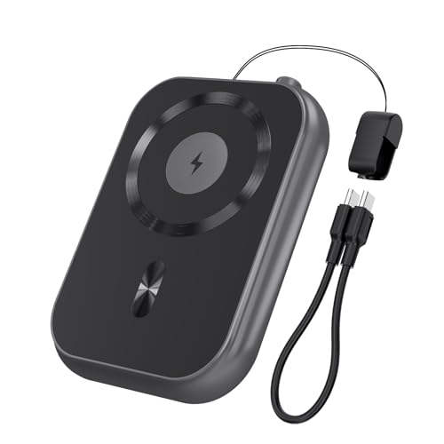 Magnetic Power Bank, Compact 10,000mAh Magnetic Wireless Portable Charger with 20W Max Fast Charging,for iPhone 16/15/14/13/12Series,AirPods,and
