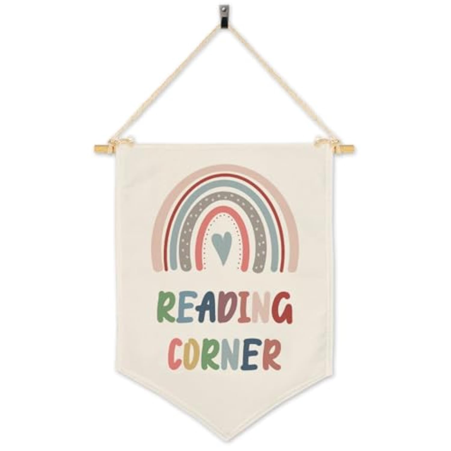 Reading Corner Hanging Pennant Flag, Boho Classroom Decor, Wall Banner For Kids Room Reading Room Homeschool And Nursery, Birthday Christmas Gifts For Kids