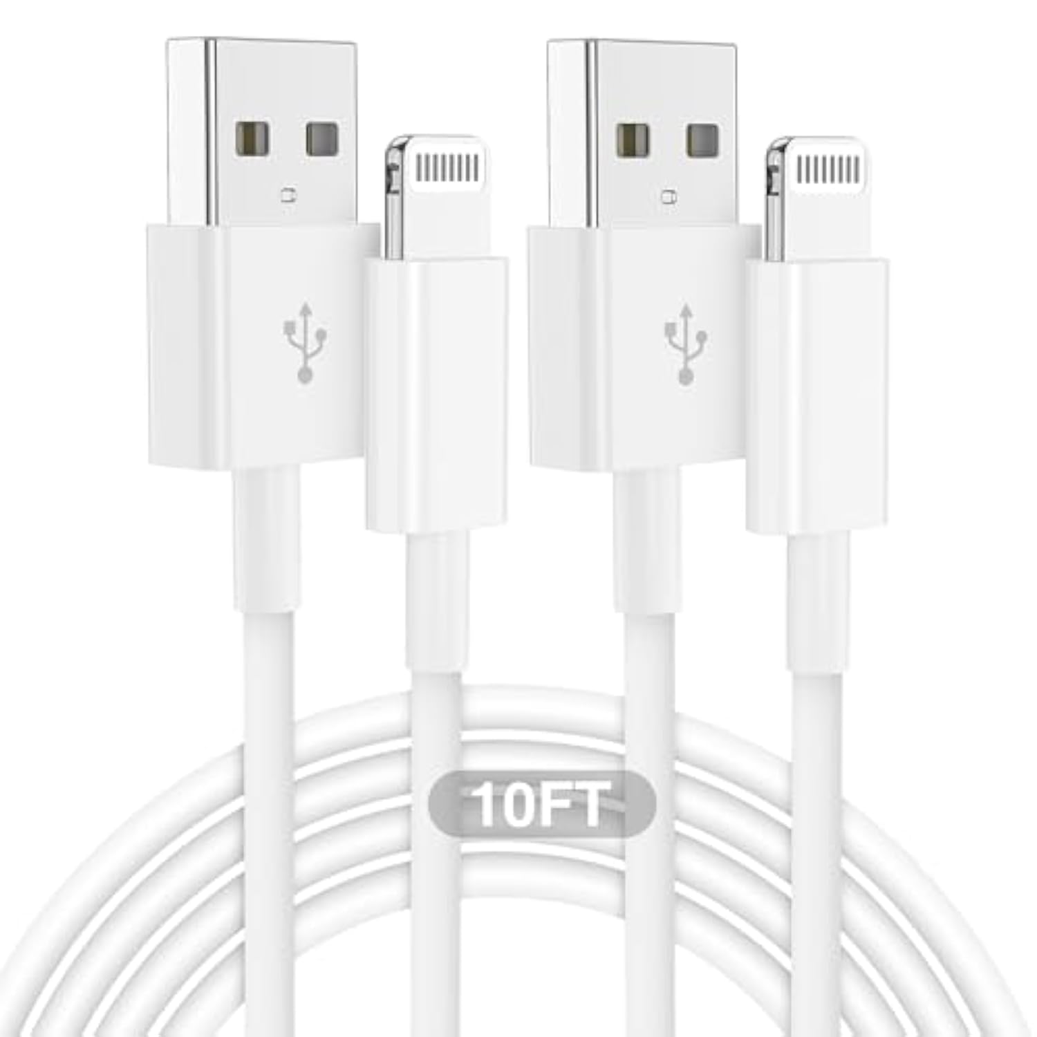Iphone Charger Cable 10Ft, [Apple Certified] Long Usb A To Lightning Charging Cord,10 Feet Original Lightning Cable,10 Foot Fast Charge Wire For Iphone 14 Pro Max/13 Mini/12/11/Xs/Xr/8 Plus/7/6/Se