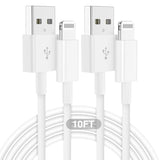 Iphone Charger Cable 10Ft, [Apple Certified] Long Usb A To Lightning Charging Cord,10 Feet Original Lightning Cable,10 Foot Fast Charge Wire For Iphone 14 Pro Max/13 Mini/12/11/Xs/Xr/8 Plus/7/6/Se