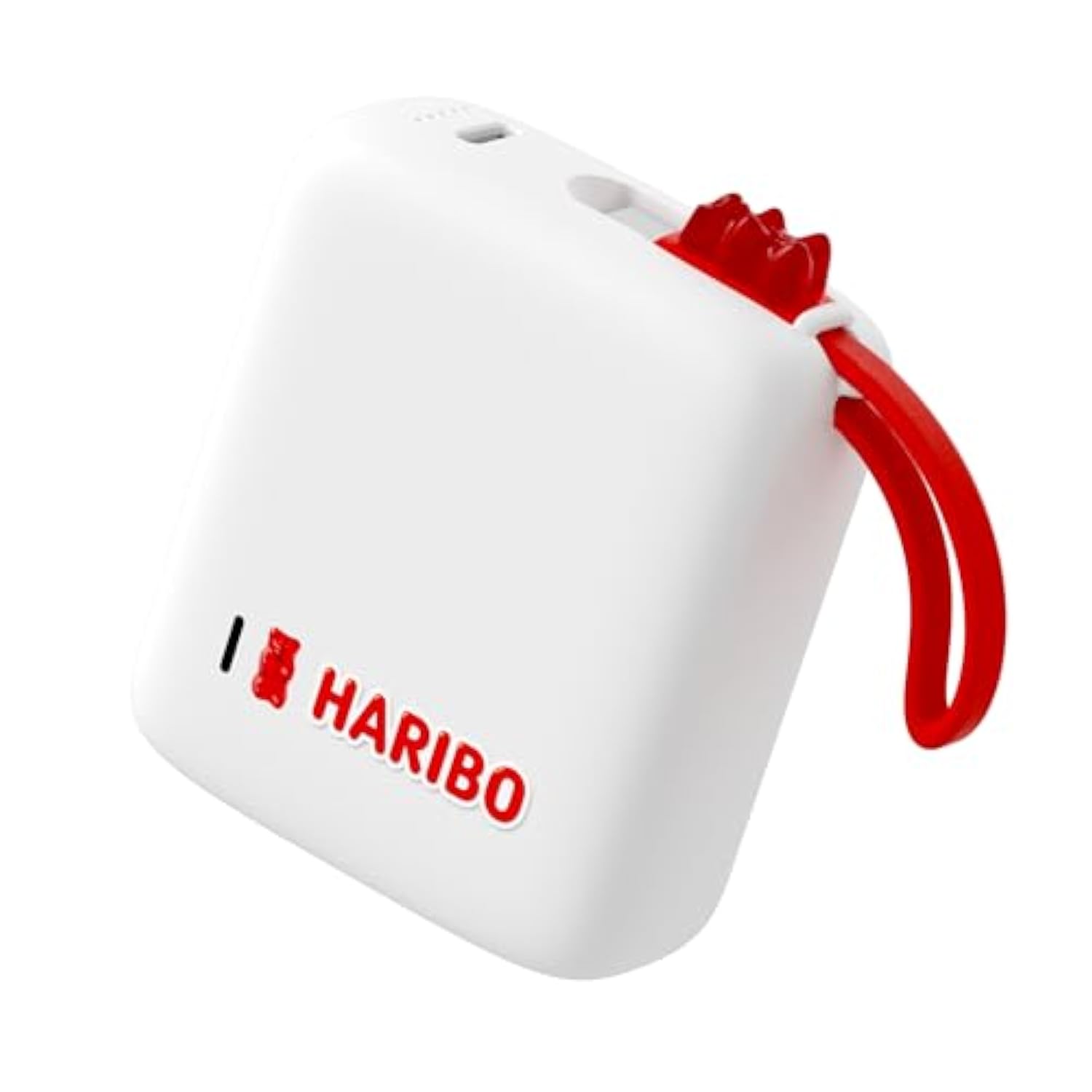 Haribo Mini Power Bank 10000Mah, 22.5W Fast Charging, Built-In Cable, Compact Size, 5V 3A, Gummy Bear Style Portable Charger For Iphone 15 16, Samsung Galaxy, Motorola