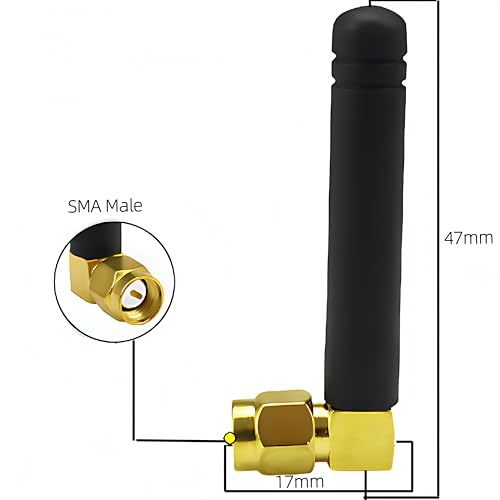 Dual Band Wifi Mini Antenna 3Dbi Sma Male Antenna (2-Pack) 2.4Ghz 5Ghz 5.8Ghz Rubber Duck Antenna For Wireless Router Network Card Wifi Usb Adapter Ip Camera Fpv Drone Iot Gateway Multicopter
