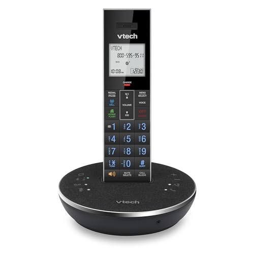 Ls6381 Dect 6.0 Cordless Phone With Bluetooth Speaker, Echo Cancellation, Noise Reduction, Music Streaming, Landline Phone With Answering Machine Easy To Read Smart Call Blocker