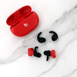 4 Pairs Ear Hooks Compatible With Beats Studio Buds Ear Tips Earbuds, Anti-Slip Anti-Drop Sport Outdoor Earhooks Wing Holder Silicone Rubber Accessories For Beat Studio Buds - Black