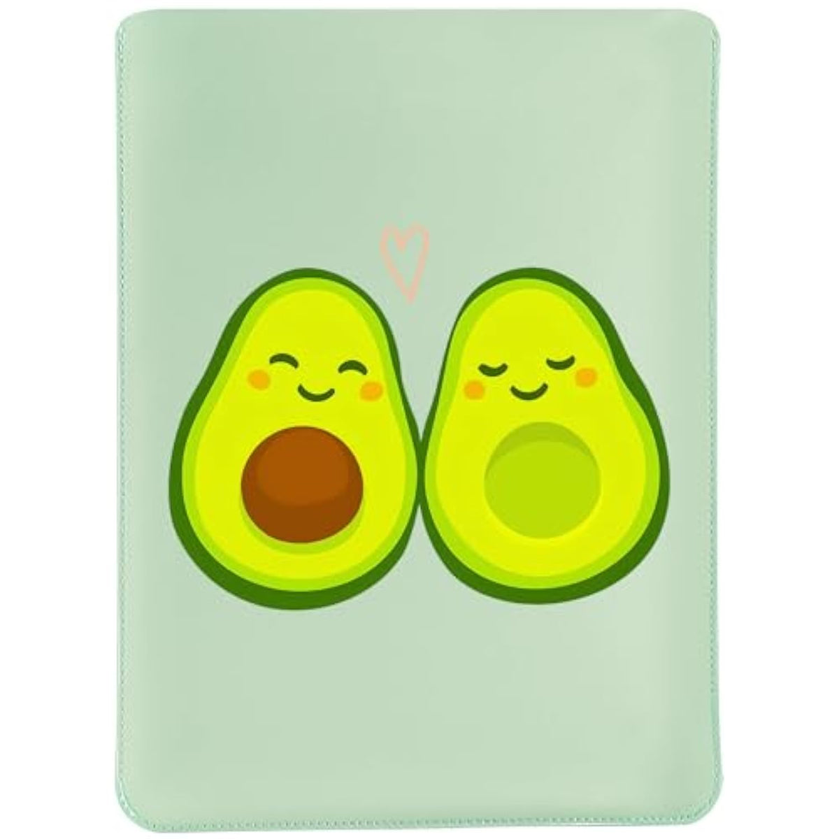 Slim Green Waterproof Laptop Sleeve Bag 15 Inch-15.4 Inch, Light Weight Fuax Leather Protective Laptop Sleeve Case, Aesthetic Flower Print 15 Inch-15.4 Inch Case For Girls Women Boys