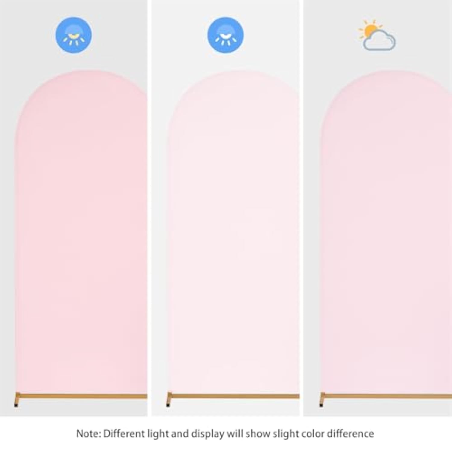 7.2Ft Wedding Arch Cover Pink Spandex Fitted Wedding Arch Stand Covers Fitted For Round Top Chiara Arch Cover Fabric Stretchy Backdrop For Bridal Baby Shower Birthday Party Balloon Decor