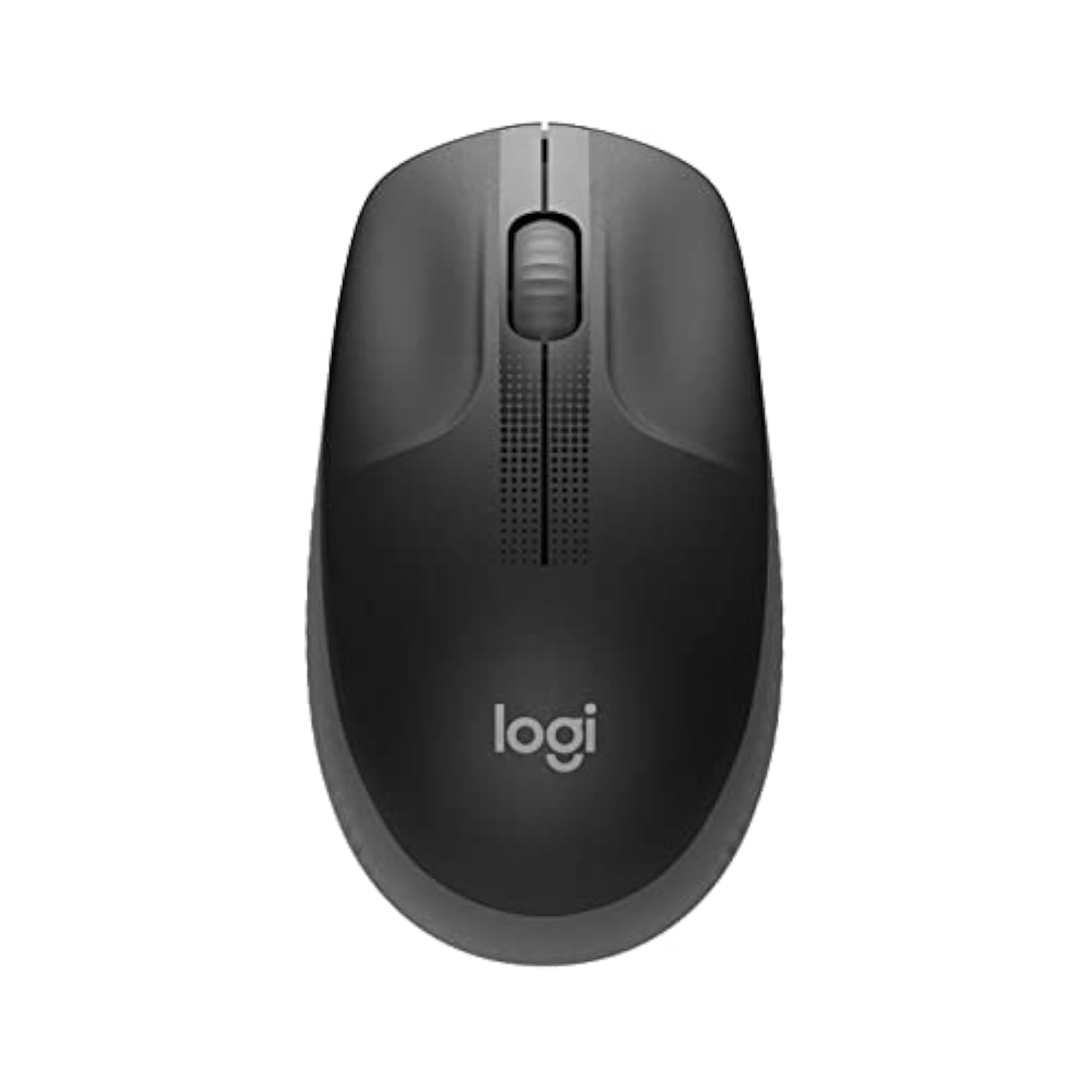 Logitech Wireless Mouse M190 - Full Size Ambidextrous Curve Design, 18-Month Battery With Power Saving Mode, Precise Cursor Control & Scrolling, Wide Scroll Wheel, Thumb Grips - Mid Grey (Renewed)