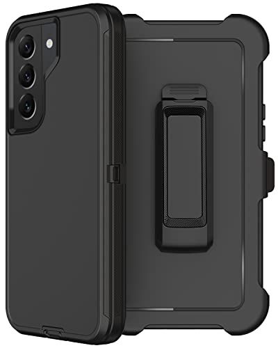 for  Galaxy S22 Plus Case with Belt Clip Holster, 2X Screen Protector, [Military Grade Protection] Heavy Duty Full Body Shockproof Rugged