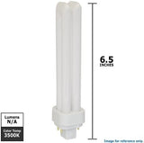 Sylvania CF26DD E 835 CFL Light Bulb 26W 4 Pin Quad Tube 3500K Neutral White Compact Fluorescent