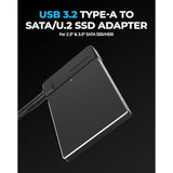 SABRENT USB 3.2 Type A to SATA/U2 SSD Adapter Cable [EC-U2SA]