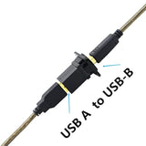 Usb 2.0 D Panel Mount Connector Usb B To Usb A Adapter Solderless Socket Femal