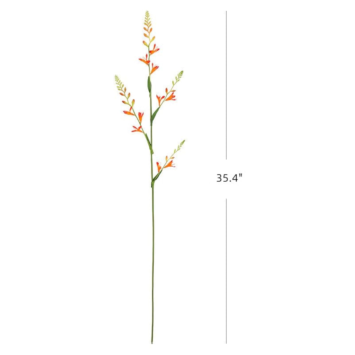 Artificial Plant Flowers, 4 Bouquets Of Long-Stemmed Freesia, Suitable For Home Diy Flower Arrangement, Wedding Party Table Decoration (Golden Red) (4, Golden Red)