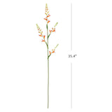Artificial Plant Flowers, 4 Bouquets Of Long-Stemmed Freesia, Suitable For Home Diy Flower Arrangement, Wedding Party Table Decoration (Golden Red) (4, Golden Red)