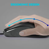Classic Wired Office Mouse Ergonomic Usb Optical 3-Button 1000 Dpi Comfortable Durable For Windows Mac Laptop Desktop Black (1)