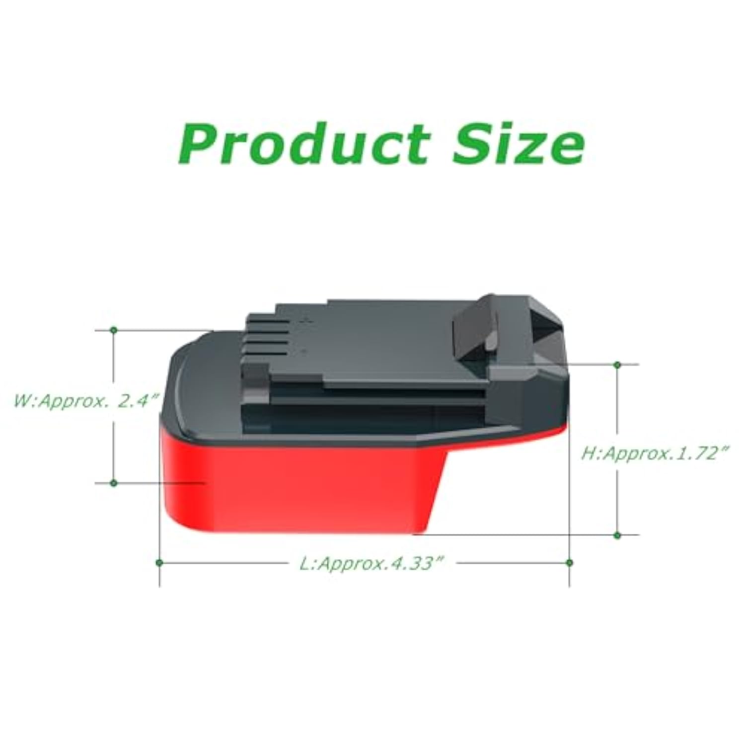 Dual-Tool Adapter for 20V Max Black+Decker/Porter Cable Works with M18 Battery
