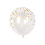 60Pcs 12Inch Helium Balloon Bouquet Metallic Gold Pearl Black Clear With Dot Balloon Perfect For Baby Shower Bridal Shower Birthday Anniversary Party Decorations(Black)