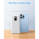 Portable Charger With Built-In Cables And Plug, 10000Mah Usb C Power Bank Fast Charging 15W, External Battery Pack Slim, Travel Essentials Compatible With 16 15 14 13, Samsung Galaxy, Ipad