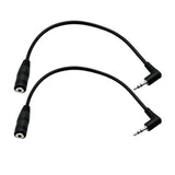 2Pack Right Angled 3-Pole 2.5Mm Male To 2.5Mm Female Camera Remote,Headphone Headset Audio Adapter Cable Extender Stereo Jack (2Pack Straight)