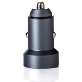 36W Dual Usb Type C Pd 3.0 (18W) + Usb A Qc4.0 (18W) Mini Fast Car Charger Adapter With Built-In Led Voltmeter