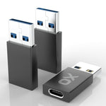 [10Gbps] Usb To Usb C Adapter: Small But Mighty! High-Speed Type-C To Usb Adapter. [Usb-C 3.2] Usb C To Usb A Adapter For Charging & Data Transfer (Black, Usb-C Female (3-Pack))