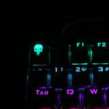 Skull Backlit Artisan Keycaps For Cherry Mx Mechanical Keyboard, Sa Profile, Abs Translucent Backlight (Skull 2)