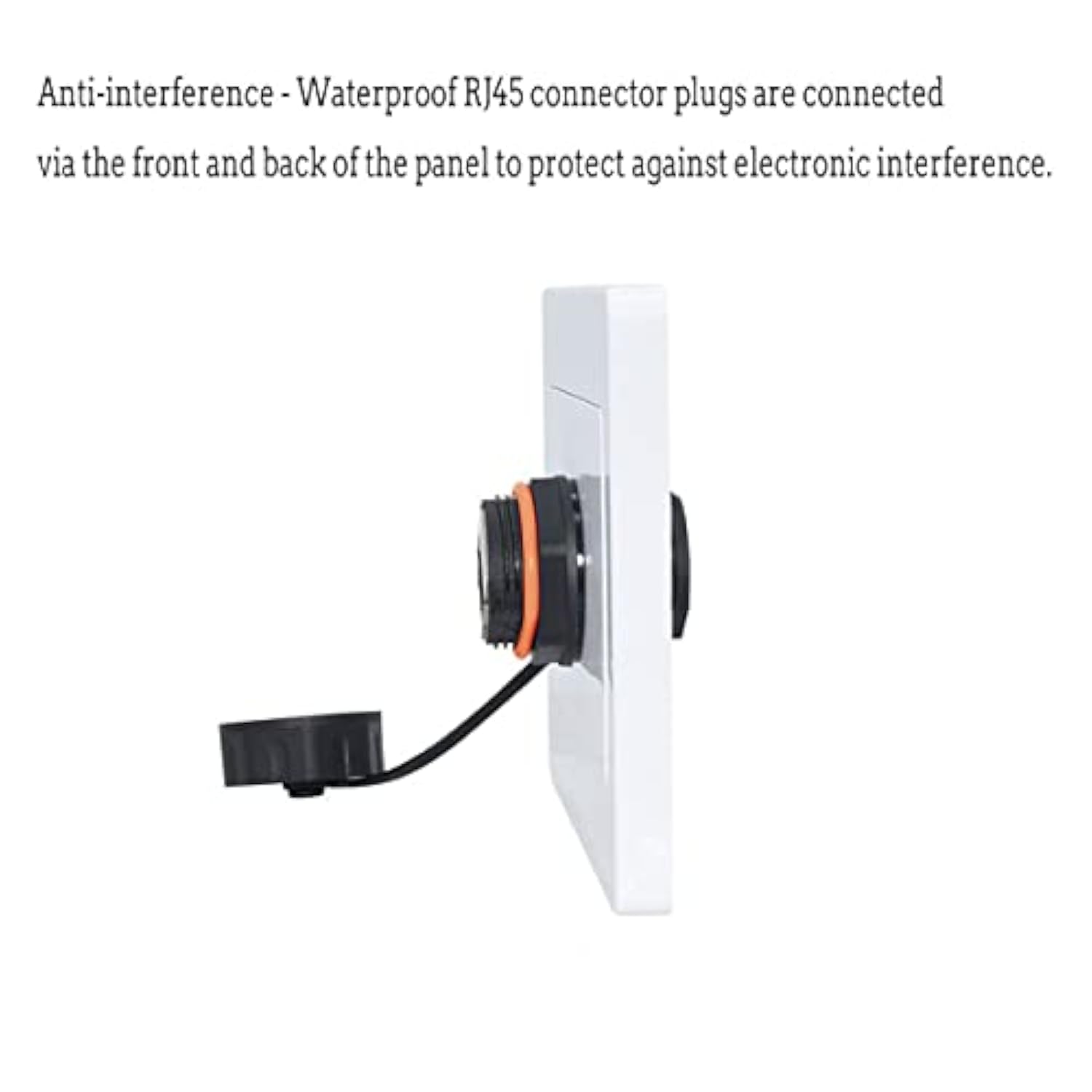 5Pcs Waterproof Rj45 Panel Mount Coupler,Shielded Cat6A/6/5E/5 Ethernet Lan Ca