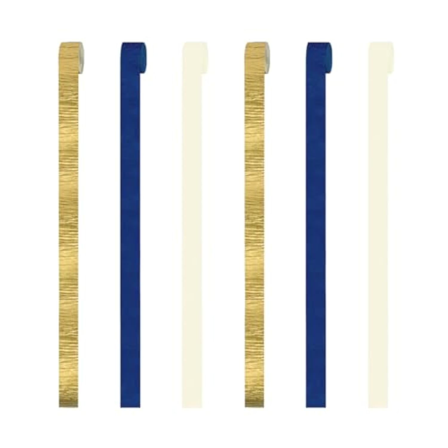 Navy Blue Party Decorations - 6 Rolls Navy Blue Gold Ivory Crepe Paper Streamers Tassels Paper For Graduation Party Bridal Shower Wedding Birthday Supplies