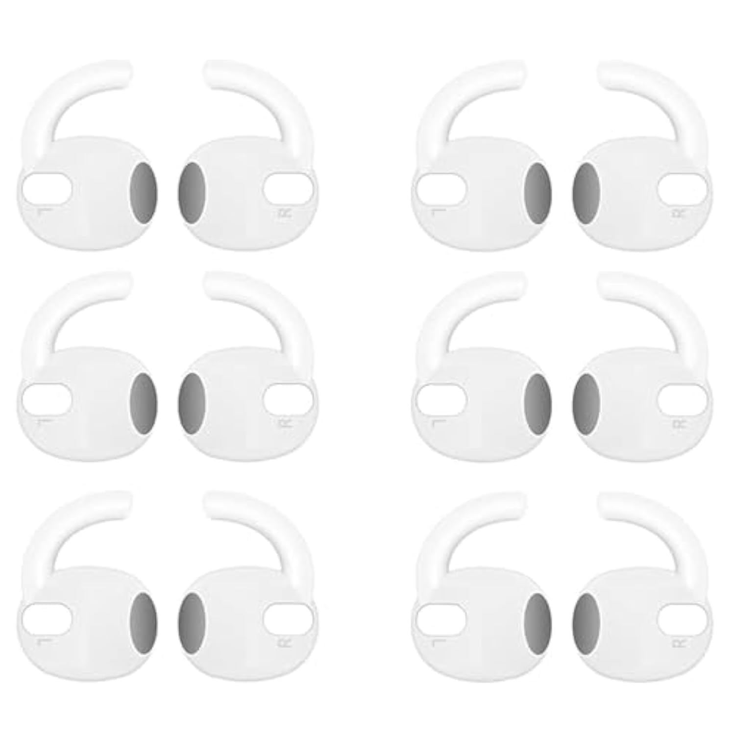 Sport Earhook Compatible With Galaxy Buds 3 Pro Earbuds Sm-R630Nzaexar, 6 Pairs Replacement Silicone Earbuds Hook, Compatible With Galaxy Buds 3 Pro Sm-R630 6 Pairs White