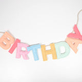 Meri Meri Felt Happy Birthday Garland (3.2m with excess cord - Pack of 1)