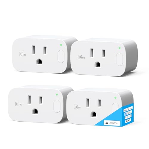 Smart Plug, Smart Home Outlet, 15A Ultra Efficient Smart Plug Compatible With Matter, Alexa, Google Home & Ifttt, 2.4Ghz Wi-Fi Only, Remote Control, Etl Certified, 4Pack