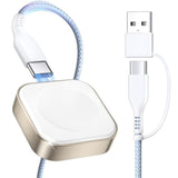 Charger Cable For Apple Watch, Portable Usb C Fast Charging Dock, Premium Braided Detachable Travel Charger Cord For Iwatch Series Ultra/10/9/8/7/6/Se/Se2/5/4/3/2 & For Iphone 15/16 Series