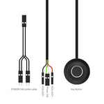 DKE PC Power Button Desktop PC Computer Case Power Switch On Off HDD Push Computer Host Button Supply Supplies with 2m Cables