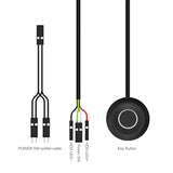 DKE PC Power Button Desktop PC Computer Case Power Switch On Off HDD Push Computer Host Button Supply Supplies with 2m Cables