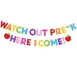 Watch Out Pre-K Here I Come Banner,Pre K Back To School Decorations,Preschool Back To School Decorations Bulletin Boards,Preschool Pre K Back To School Banner,First Day Of Pre K Preschool Decorations