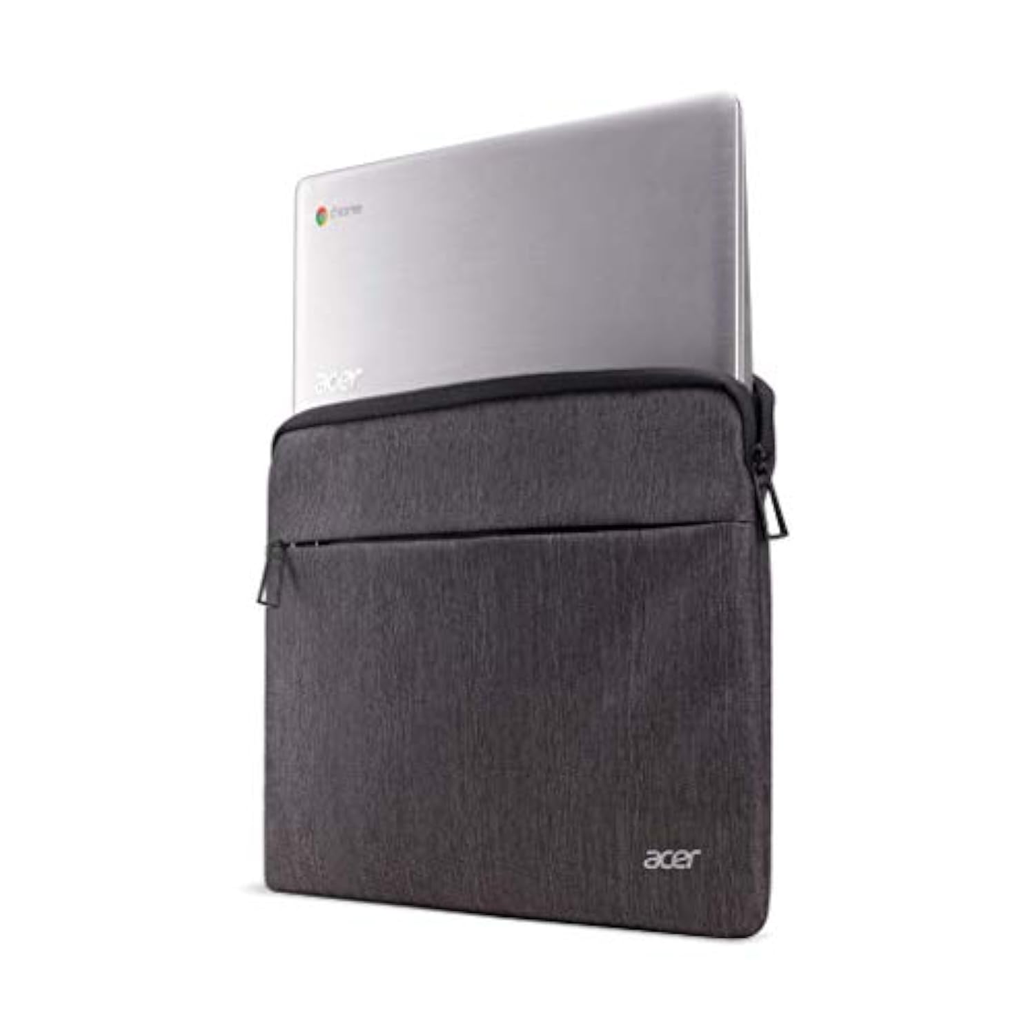 Protective Laptop Sleeve | Up To 15.6" Notebook | Easy Access Outside Zipper Pocket For Adapters, Mouse Or Dongle | Gray