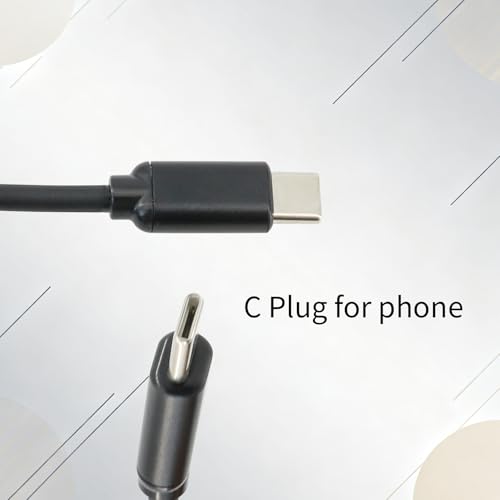 U94 PTT Adapter for Tactical Headset Compatible with Type-C Plug of Mobie Phone,Spring Coil Design,Military or Civilian Ver (Cilivian Version PTT)