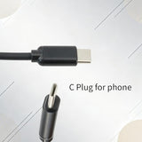 U94 PTT Adapter for Tactical Headset Compatible with Type-C Plug of Mobie Phone,Spring Coil Design,Military or Civilian Ver (Cilivian Version PTT)
