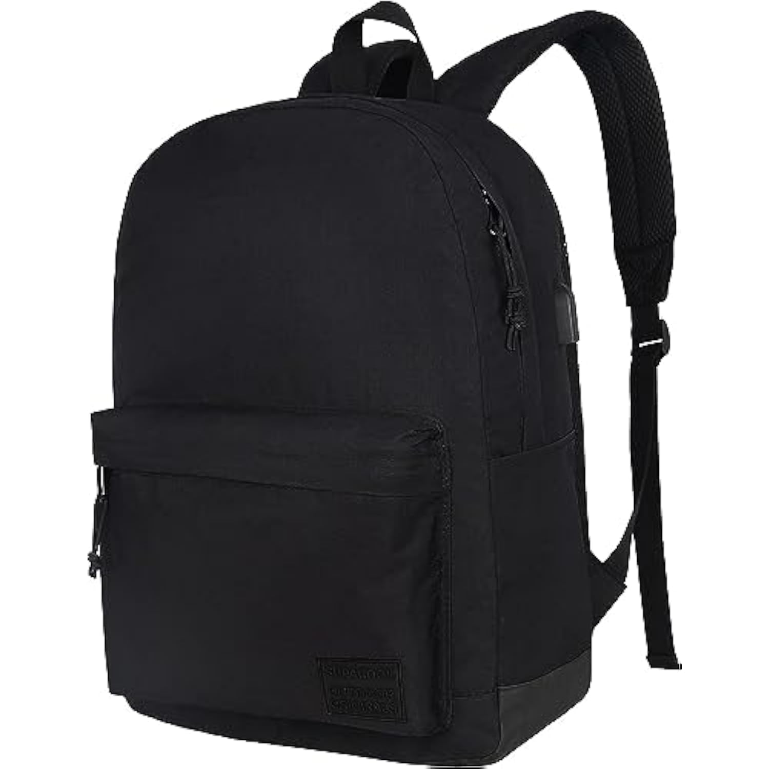 Casual Laptop Backpack For Men And Women, School Backpack For Boys And Girls, College Bookbag, Usb Charging Port, Lightweight Back Pack(Black)