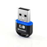 Bluetooth 6.0 Usb Adapter For Pc Desktop Laptop - Pre-Installed Driver, Plug And Play, Windows 11/10/8.1/7 Compatible - Wireless Dongle For Headset, Speaker, Keyboard, Mouse, Printer, Controller