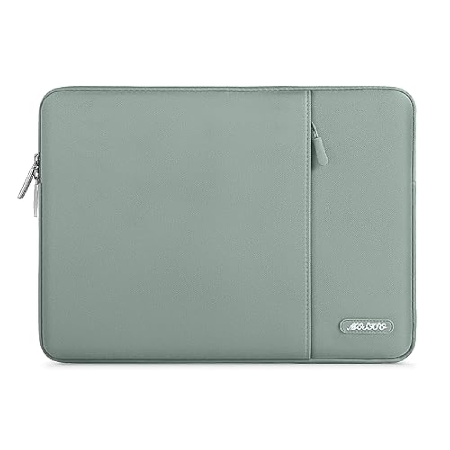 MOSISO Laptop Case 13.3 inch, 13-13.3 inch Laptop Sleeve Compatible with MacBook Air/Pro 13 / Pro 14, HP Dell ASUS Lenovo Notebook, Polyester Vertical Computer Sleeve Bag with Pocket, Antique Green