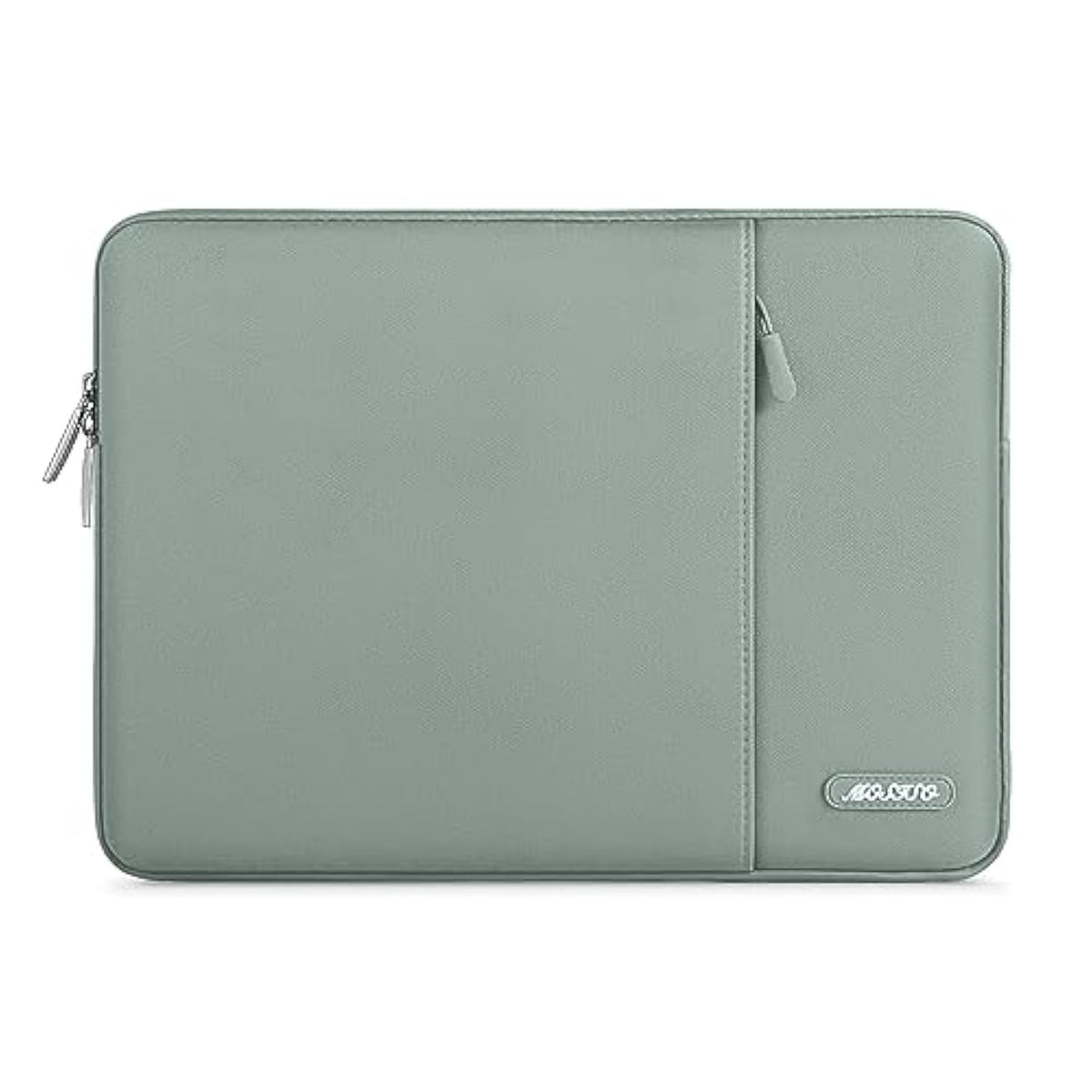 MOSISO Laptop Case 13.3 inch, 13-13.3 inch Laptop Sleeve Compatible with MacBook Air/Pro 13 / Pro 14, HP Dell ASUS Lenovo Notebook, Polyester Vertical Computer Sleeve Bag with Pocket, Antique Green