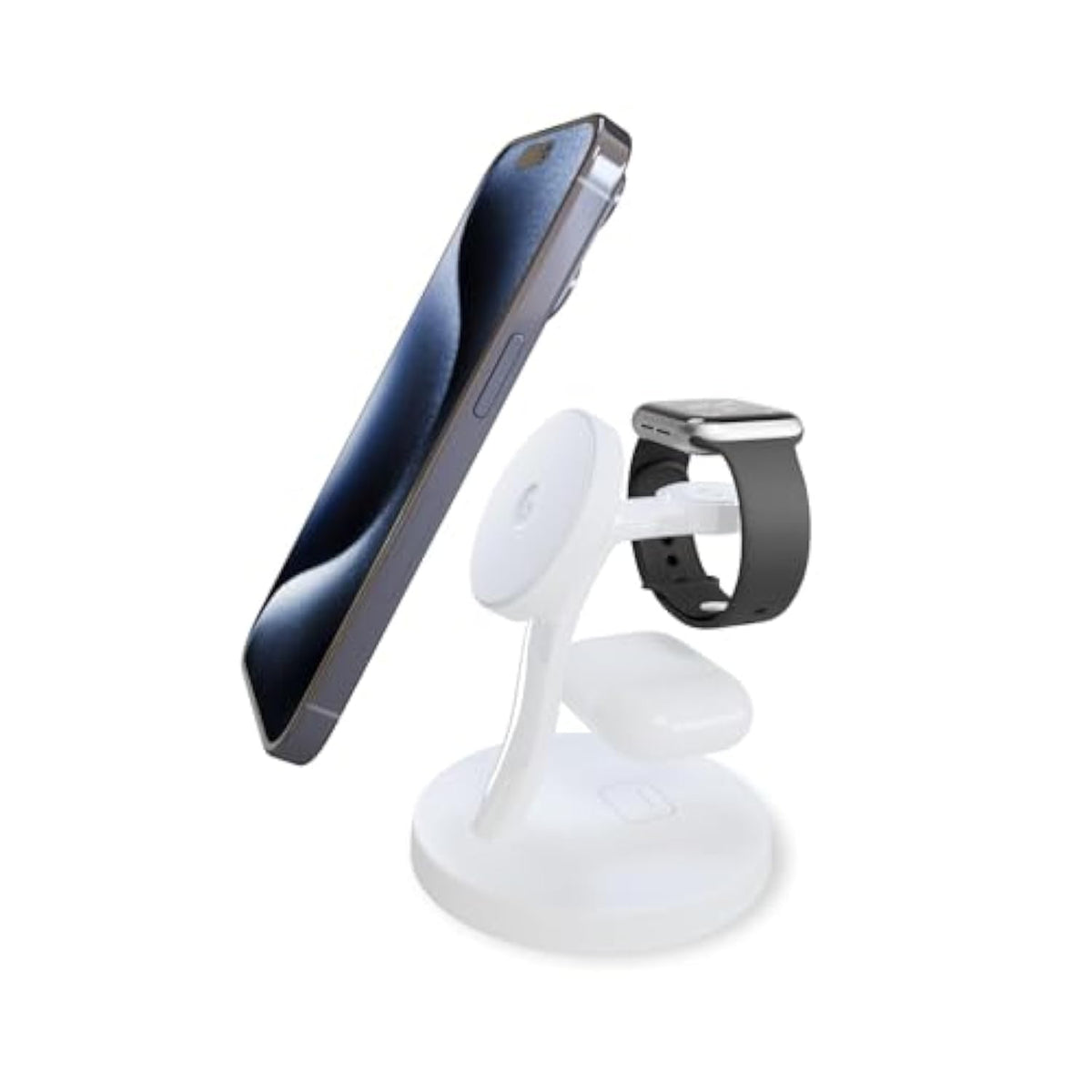 3 In 1 Wireless Charger For Magsafe, Wireless Charging Station, Compatible With Iphone 15/14/13/12, Apple Watch, Airpods Pro/3/2 (Cable And Adapter Included) White