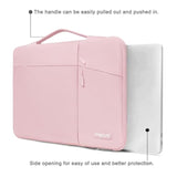 MOSISO Compatible with MacBook Air 13 inch Case 2025 2024 2023 2022 M4 A3240 M3 A3113 M2 A2681,Hard Case&Horizontal Vertical Right Bevel Pockets Bag&Keyboard Skin&Webcam Skin&Screen Film, Baby Pink