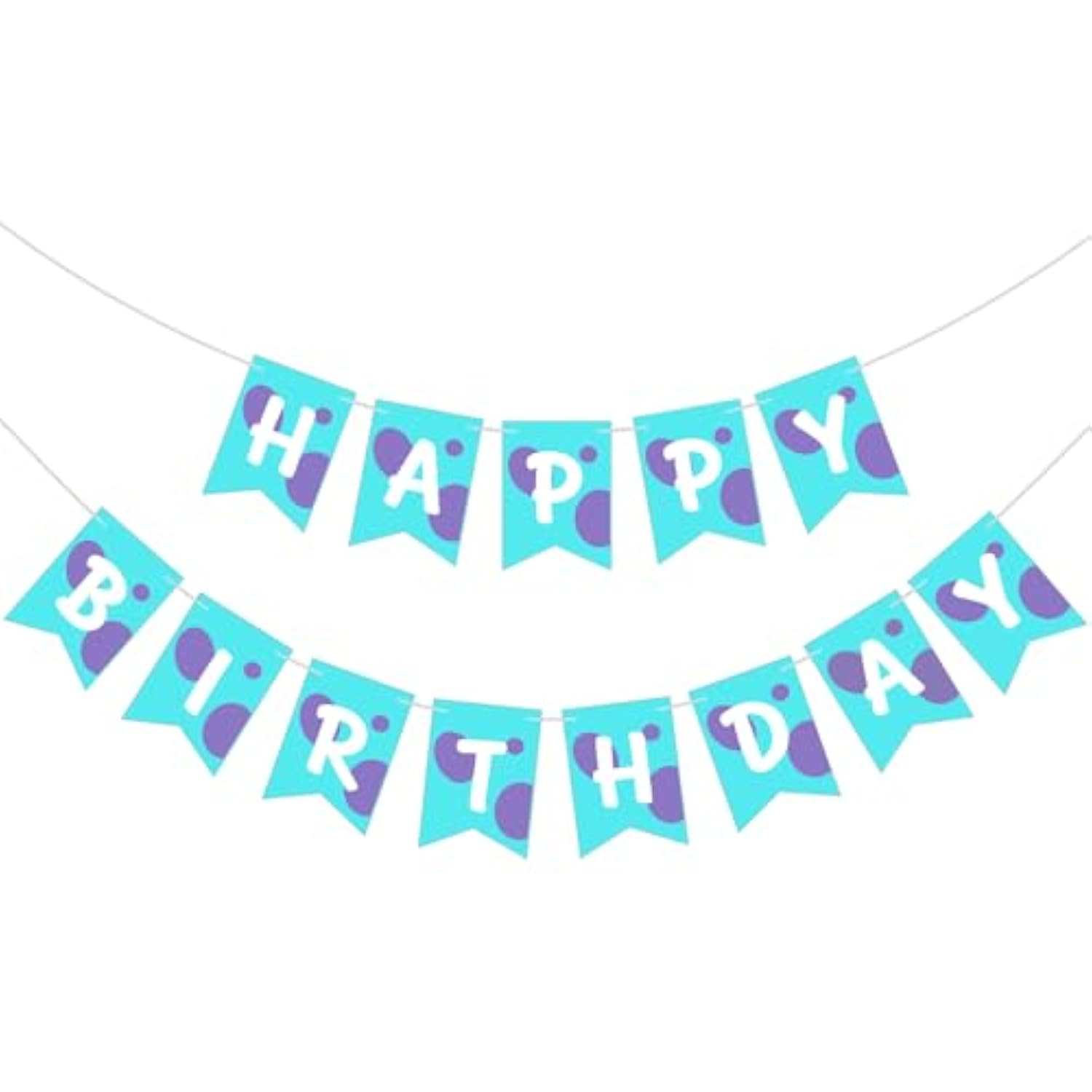 Monster Birthday Party Decoration Cartoon Happy Birthday Pre-Strung Banner For Kids Boys Monster Themed Event Party Supplies(Classic Style)