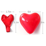 50 6-Inch Heart Shaped Balloons 3 Kinds Of Color Latex Balloons For Valentines Day,Propose Marriage,Wedding Party.(Red, Pink, White)