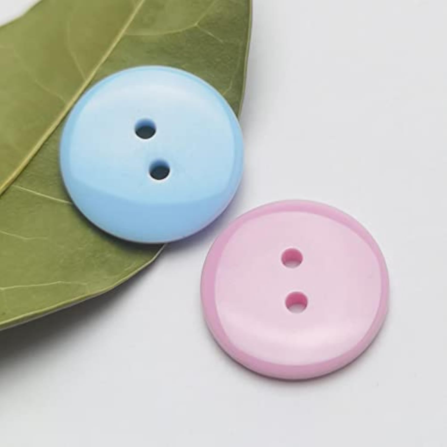 3/4"(20Mm) Mix Lots 100Pcs Resin Button Solid Color 2Holes Craft Cloth